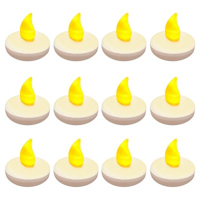 12ct Amber Floating LED Tea Light