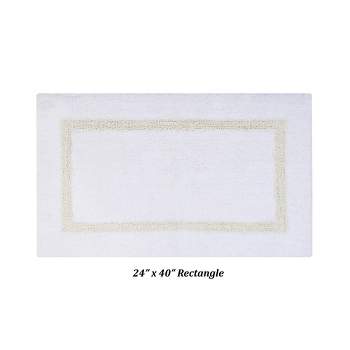 Knightsbridge Square Honeycomb 100% Cotton Reversible Bath Rug 24 X 40  Ivory : Target