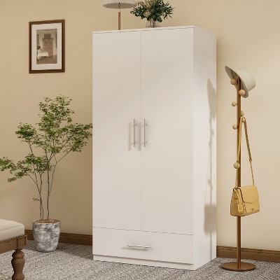 FUFU&GAGA 2-Doors Wardrobe Armoire For Bedroom Space Saving