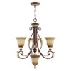 Livex Lighting Villa Verona 3 - Light Chandelier in  Verona Bronze/Aged Gold Leaf - 3 of 4