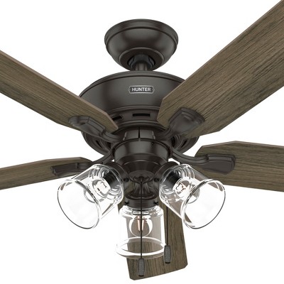 52" Noble Bronze Ceiling Fan with Reversible Blades and LED Light