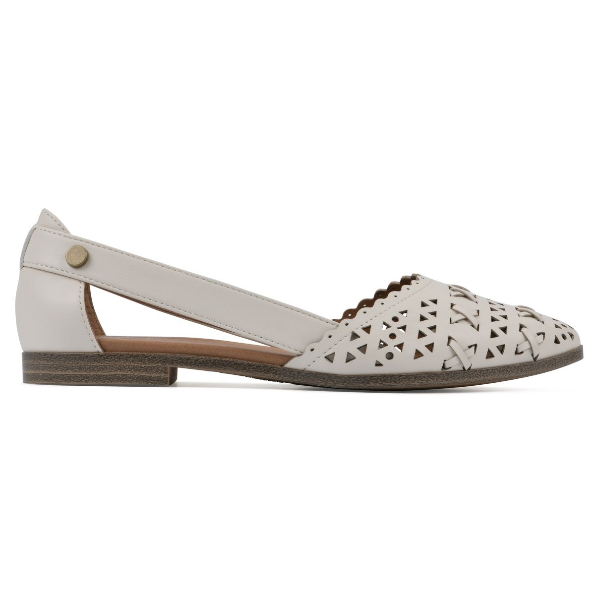 Обувь White Mountain Women's Nobler Pointed-toe Flat, Eggshell Smooth, 9 — фото 2