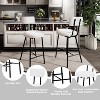 Modern Upholstered Bar Stools, Round Seat, Footrest Metal Legsm for Kitchen Island, Dining Room - 4 of 4
