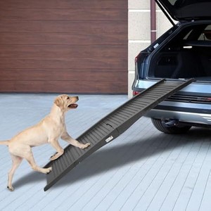 Nonslip Dog Ramp - 60-Inch Tri-Fold Incline with Raised Sides for Pets - Portable Ramps for Dogs to Get into a Car, Truck, SUV or Home by PETMAKER - 1 of 1