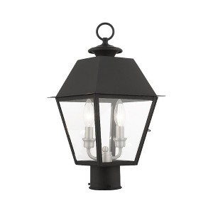 Livex Lighting Mansfield 2 - Light Post Light in  Black - 1 of 3