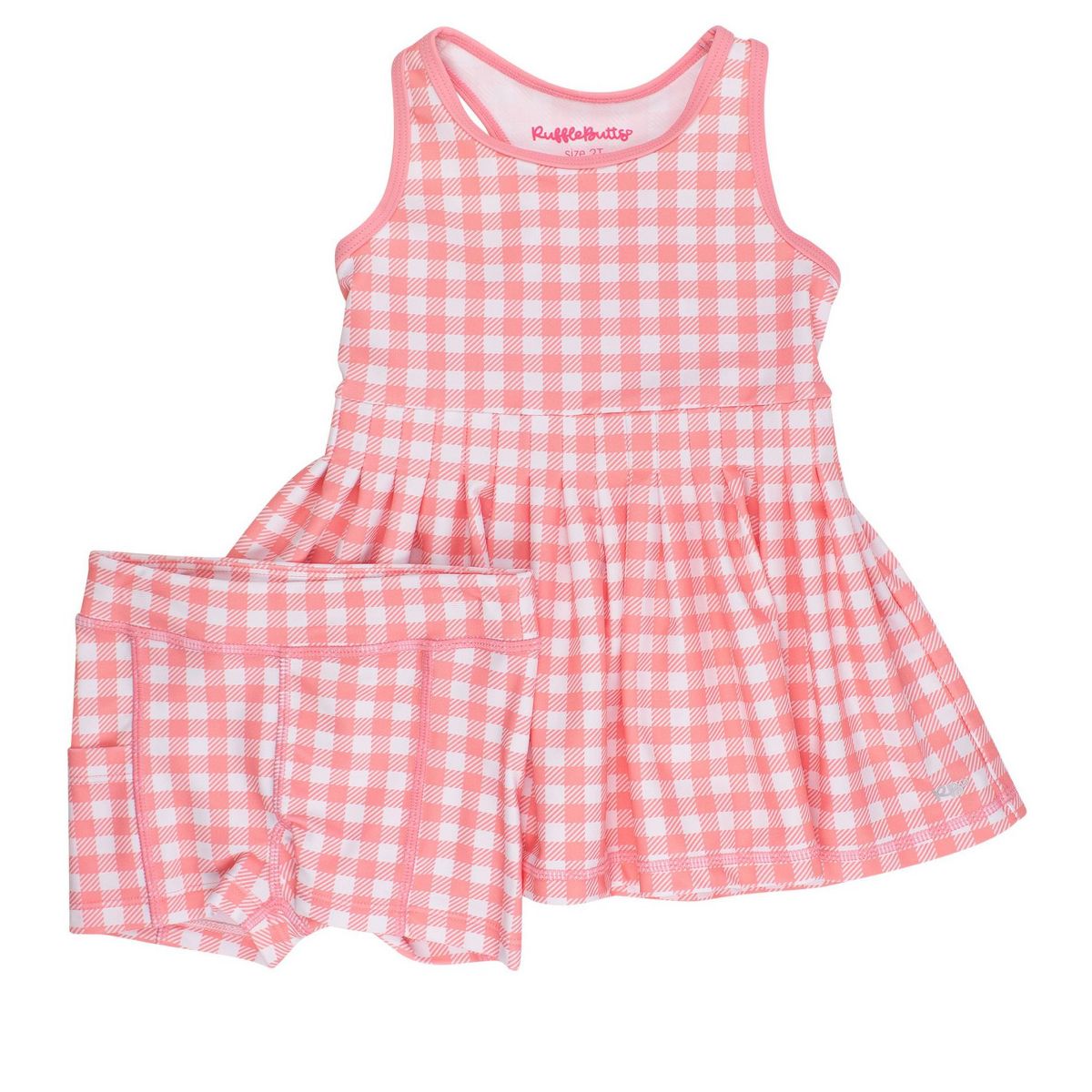 RuffleButts Toddler Girls UPF50+ Active Dress & Bike Short Set - thumbnail 10