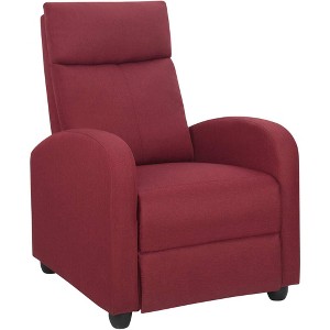 LACOO Linen Leather Recliner Chair Padded Club Chair for Home Theater - 1 of 4