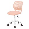 and White Adjustable Height Swivel Rolling Office Chair - 4 of 4