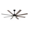 Bella Depot 72" Modern Black LED Ceiling Fan 6-Speed Reversible Chandelier with Dimmable Light and Remote - 2 of 4
