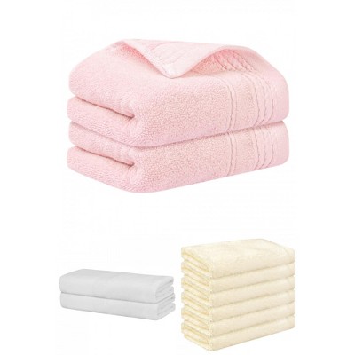 REGALWOVEN Striped Soft Absorbent Bathroom Cotton Towel Set 3 Pcs