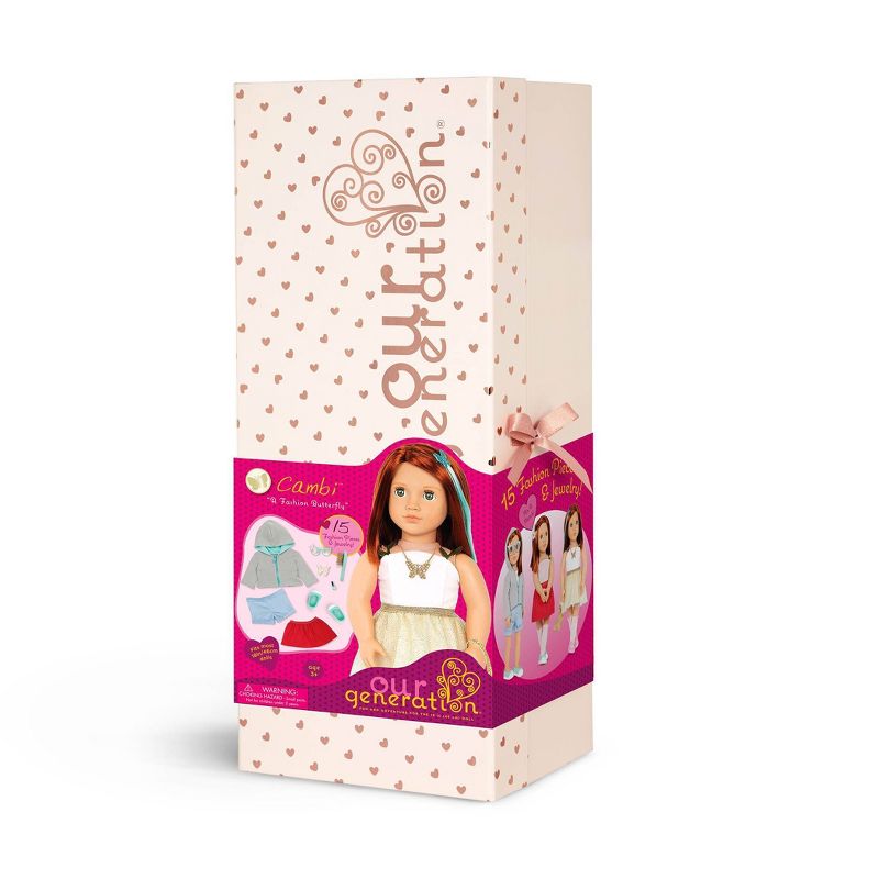 Our Generation Fashion Starter Kit in Gift Box Cambi with Mix &#38; Match Outfits &#38; Accessories 18&#34; Fashion Doll, 3 of 13