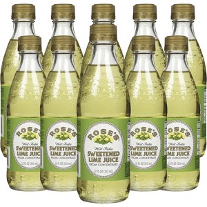 Rose’s Sweetened Lime Juice 10 Pack 12 OZ Bottle, | Perfect for Cocktails, Beverages, and Mixers - 1 of 4