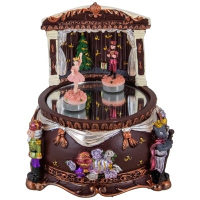 Northlight 5" Musical Dancing Nutcracker and Ballerina Christmas Music Box