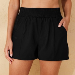 Women's 3" High Waist Swim Board Shorts with Pockets - Shade & Shore™ - 1 of 4