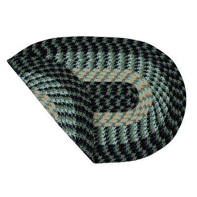 Hunter Stripe 20" x 30" Reversible Polypropylene Oval Rug