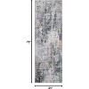 Abstract Runner Rug - Washable non-slip foldable carpet with low pile for high-traffic areas - 2 of 4