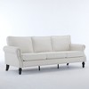 83" Faux Leather 3-Seater Sofa with Nailhead Trim & Rolled Arms - 4 of 4