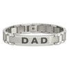 Black Bow Jewelry Men's Stainless Steel DAD I.D. Bracelet, 8.75 Inch - 3 of 4