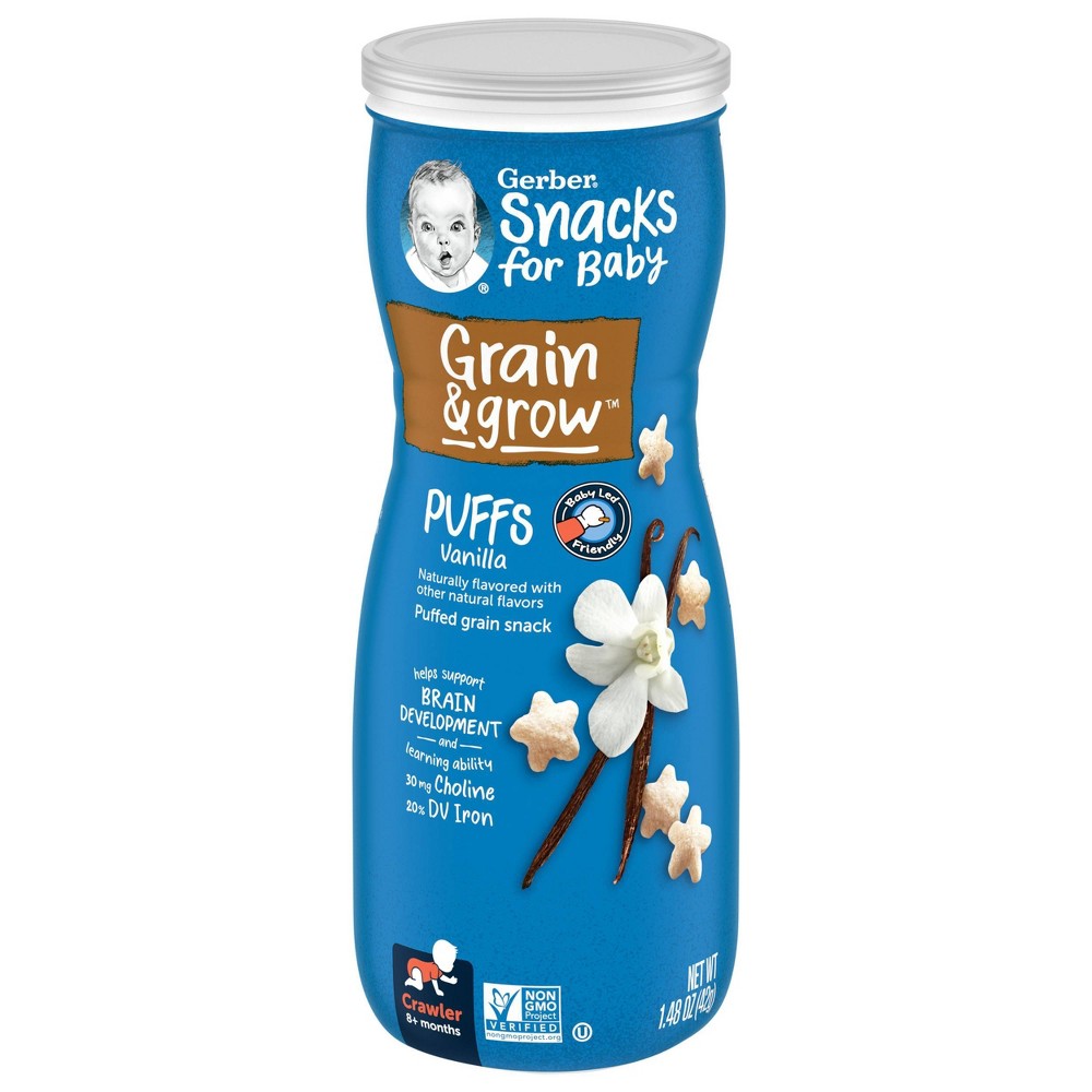 Photos - Baby Food Gerber Puffs Vanilla Cereal Baby Snacks - 1.48oz 