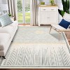Modern Abstract Washable Area Rug - Non-Slip Low Pile Soft Carpet for Living Room, Bedroom Dining Room - 4 of 4