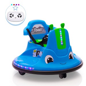 Sandinrayli 12 V Kids Ride on Electric Bumper Car with Remote Control and LED Lights - 1 of 4