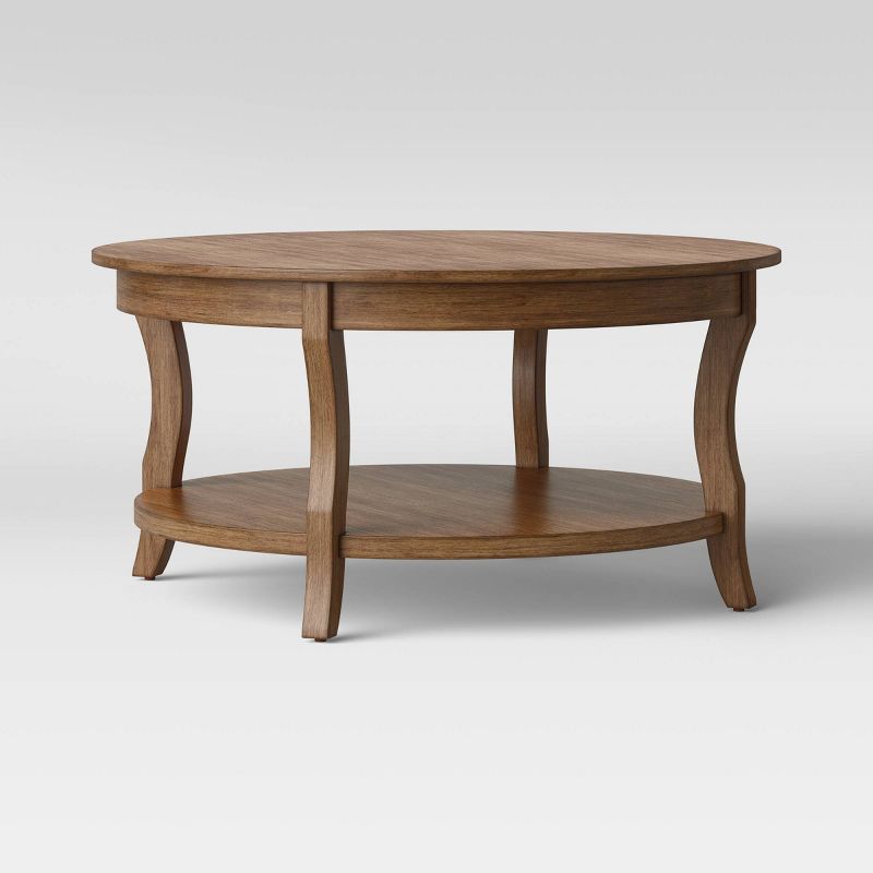 Shelburne Round Coffee Table Natural - Threshold&#8482;, 4 of 5