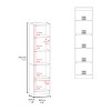 TOAOTBNBO 5-Tier Space-Saving Storage Bookcase, Narrow Tall Bookshelves for Tight Spaces Small Display Corner Shelf, Light Brown - 3 of 4