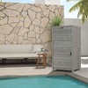Outsunny Towel Rack & Pool Toy Cabinet / Hot Tub Accessory Storage, Waterproof PE Rattan Cabinet & Drawer for Indoor, Outdoor Swimming Pool - 2 of 4