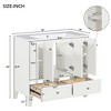 Akoasm 36 Inch Wood Bathroom Storage Vanity Cabinet With Soft Closing Doors & Drawers(With Resin Sink)-White - 2 of 4