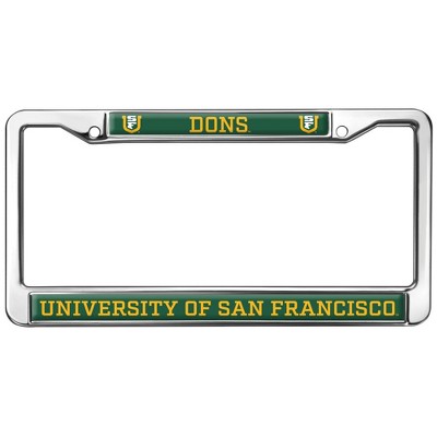 University of San Francisco Mascot Full Size Standard License Plate Metal Frame