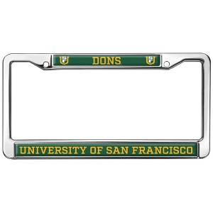 University of San Francisco Mascot Full Size Standard License Plate Metal Frame - 1 of 4