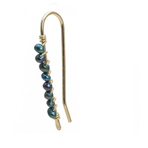 Black Pearl Ear Climbers - 1 of 4
