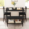 Whizmax Table Set for 4, Kitchen Table with 2 Chairs and a Bench, 4-Person Dining Room Table Set for Apartment, Kitchen, Small Space - 3 of 4