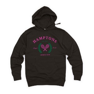 Simply Sage Market Women's Graphic Hoodie Hamptons Sports Club Tennis - 1 of 3