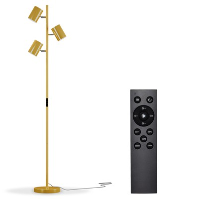 SUGIFT Modern Dimmable Floor Lamp for Living Room with 3 Color Temperatures LED Bulb Standing Lamp for Bedroom