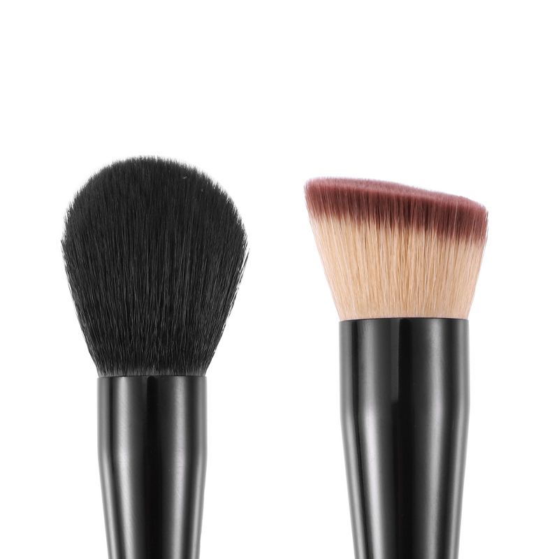 Unique Bargains 4 in 1 Makeup Brush Set Slant Foundation Brush Concealer Brush Plastic Handle Black 6.3Inches Height 1 Set, 4 of 7