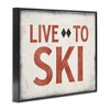Stupell Industries Live To Ski Phrase Double Black Diamond Symbol, 24" x 30" - 3 of 4
