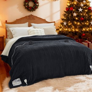 GentleSoft Heated Blanket Soft Ribbed Flannel Electric Blanket Gifts for Others - 1 of 4