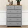 Acekool 6-Drawer Tall Dresser Chest with Sturdy Frame, Spacious Storage in Elegant Espresso White for Bedroom and Living Room - 2 of 4