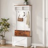 Akoasm 70.9 in. H Minimalist Coat Rack with Storage For Bedroom & Living Room-White - 3 of 4