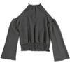 bar III Womens Cold Shoudler Halter Top Shirt - 2 of 2
