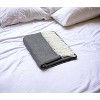 HomeRoots Dark Gray Soft Acrylic Herringbone Throw Blanket - 2 of 4