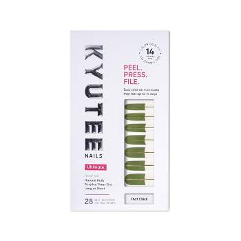 Kyutee Nails Peel. Press. File. Instant Gel Polish Manicure - That Chick - 28pc