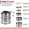 GasOne Wood Burning Camping Stove - Stainless Steel Portable Stove with Grill Grid for Picnic, BBQ, Camp, Hiking - 3 of 4