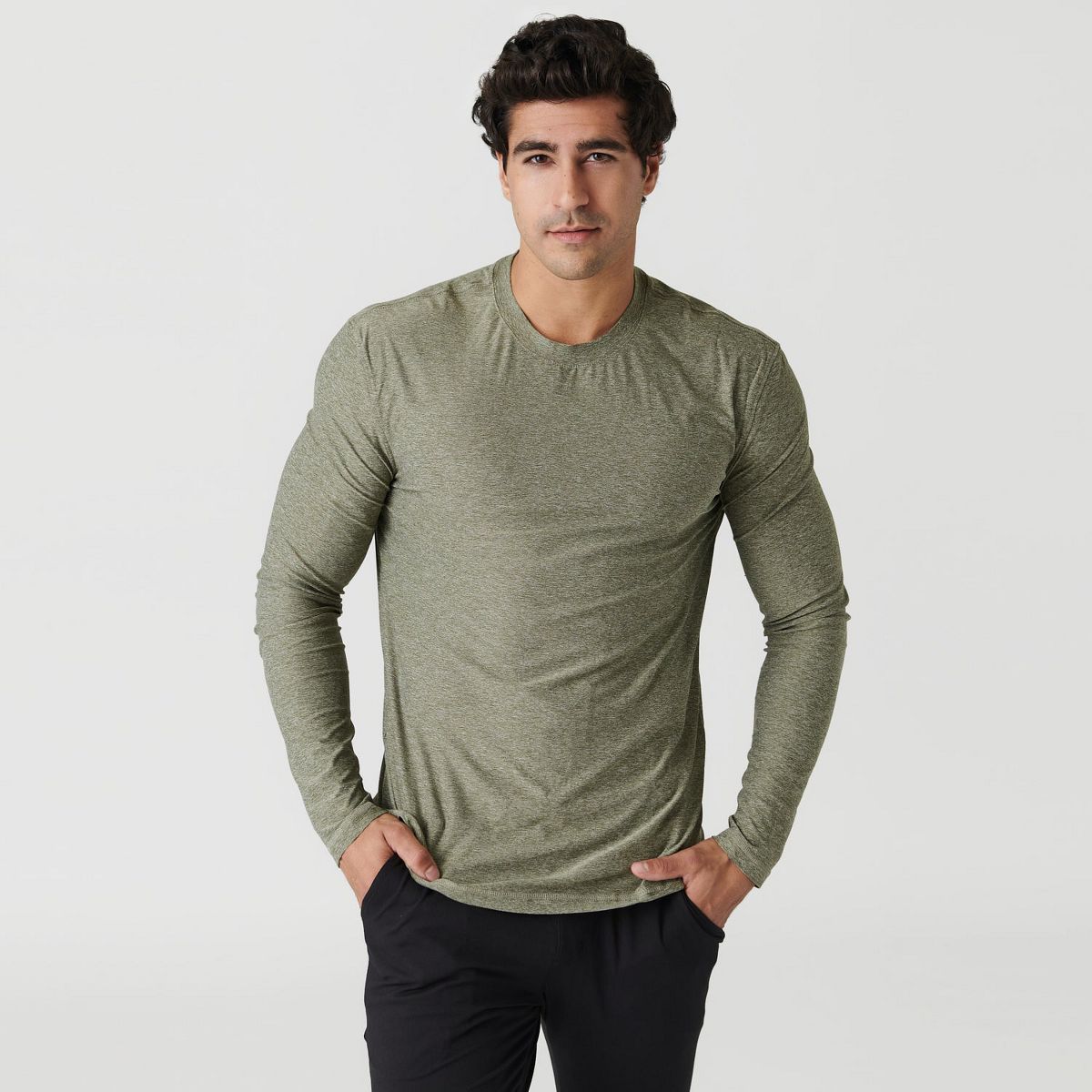 Men's Active Long Sleeve Crew Neck T-Shirt - True Classic