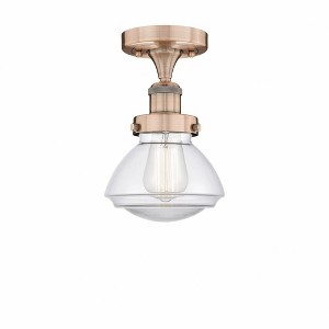 Olean - 1 Light Semi-Flush Mount In Art Deco Style-8.25 Inches Tall and 6.5 Inches Wide - 1 of 1