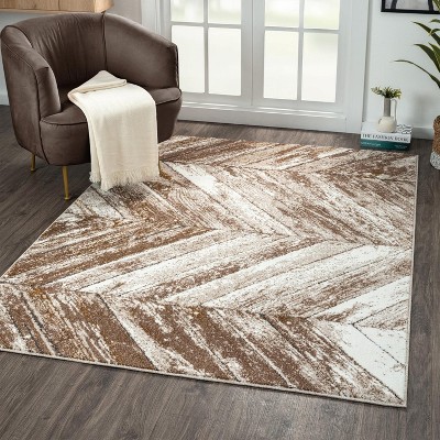 Luxe Weavers Rustic Wood Chevron Area Rug