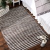 Design Imports Dark Brown Slim Stripe Cotton Chindi Rug 4X6Ft - 3 of 4