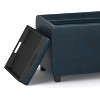 CAVINAS Faux Leather Storage Ottoman Bench with 3 Flip Over Serving Trays,Modern Storage Ottoman,Storage Benches for Living Room,Bedroom - 4 of 4