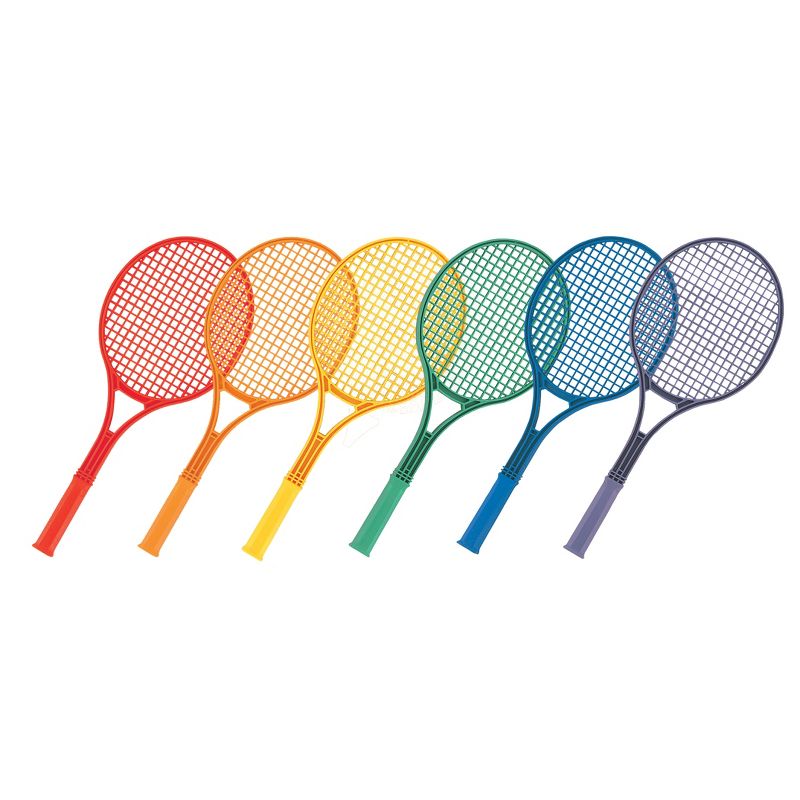 Champion Sports Plastic Tennis Racket Set, 6 Assorted Colors, 1 of 4